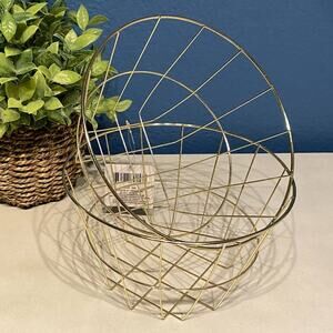 Essentials Gold Round Baskets (2) New With Tags